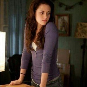 Comfy Sonoma coquette brandy blue sweater size XS layered gray